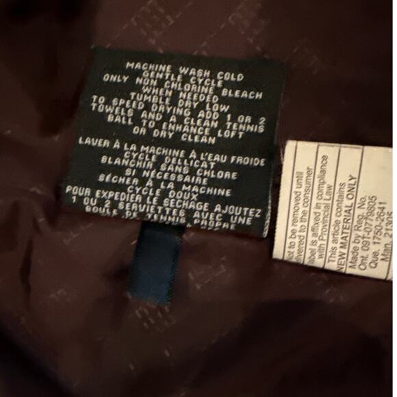 Cole Haan Signature Hooded Down Puffer Coat Small Merlot Baffle-Box Quilted - Picture 6 of 16